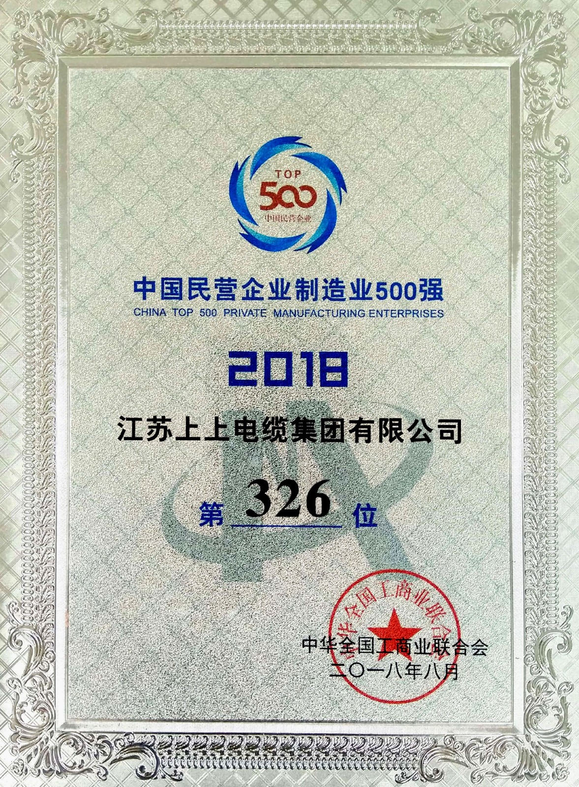 mg冰球突破电缆一连八年入围中国民营企业制造业500强