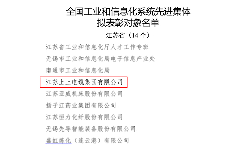 mg冰球突破电缆荣获“天下工业和信息化系统先进整体”